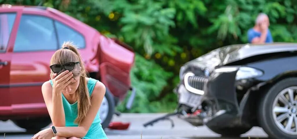 A woman injured during a car accident in Las Vegas, NV