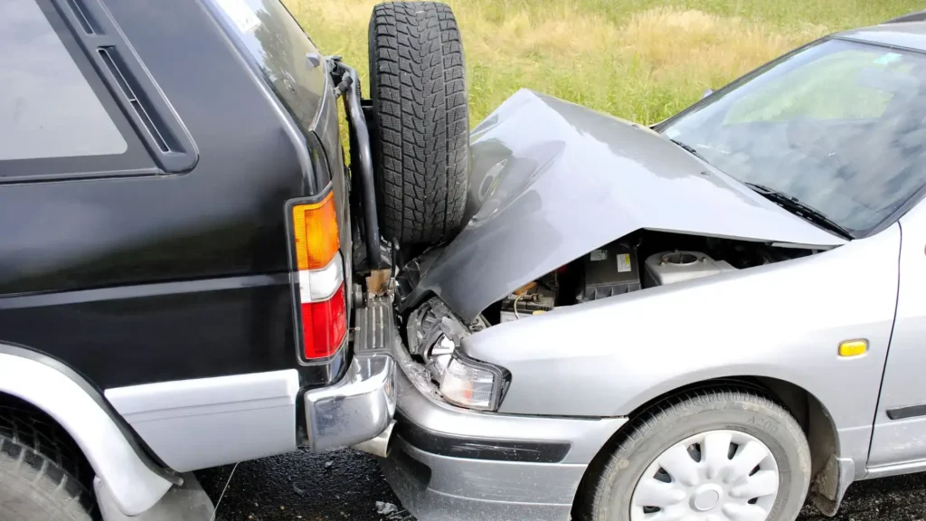 Accidente en la parte trasera
